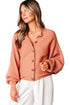 Wide Rib Knit Button Front Dolman Sleeve Sweater Cardigan